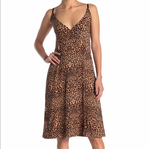 Velvet Torch Dresses & Skirts - Velvet torch leopard print midi dress med